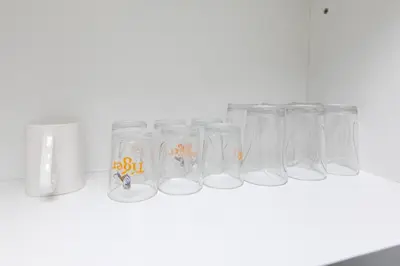 a group of clear mason jars sitting on a table at GeorgeTown PrivatePool Snooker 25Pax BBQ in George Town