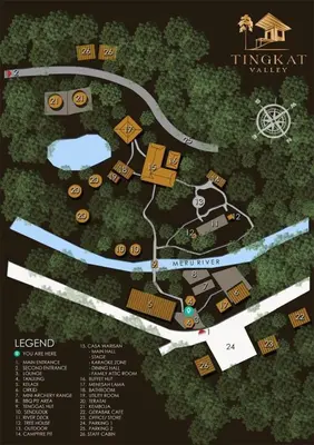 a map of a park with buildings and roads at Tingkat Valley in Ipoh