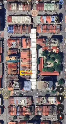 an overhead view of a city street with buildings at DoSomething Guest House 3 in Ipoh