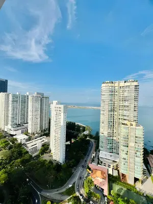 an aerial view of a city with tall buildings at Mansion One l 7pax 2R2B l Seaview l Gleneagle l by PerfectSweetHome in George Town