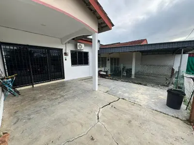 a house with a large patio in front of it at Homestay Cikgu Iqa (Muslim) in Kuala Kangsar