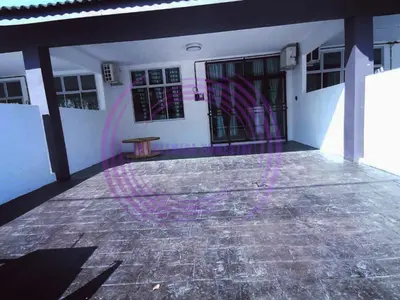 an empty room with a bench in a building at The Clemira Homestay @ Sungai Karangan, Kulim, Kedah in Padang Serai