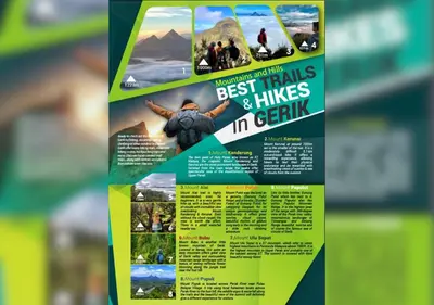 a poster for the best trails and hikes in iceland at Cottage Inn Gerik in Gerik