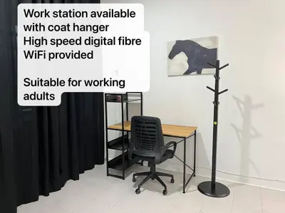 a work station available with cost manager high speed digital fibre wifi provided suitable for working at Pusing Kampung Affordable Homestay Astro in Pusing