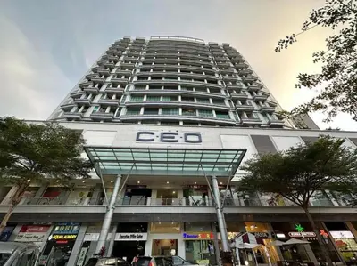 a large building with the cco logo on it at CEOZ1 Duplex 1BR Suite #Disneys HS #USM #SPICE in Bayan Lepas