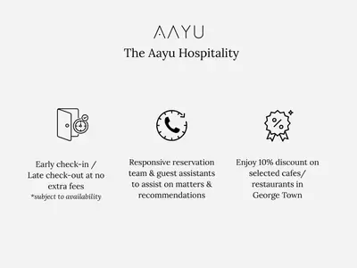 a diagram of the ayv hospitality logos at Aayu Melayu - George Town Penang in George Town