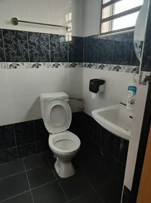 a bathroom with a toilet and a sink at HomeStay Pulai in Ipoh