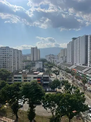 a view of a city with buildings and trees at Georgetown ins cozy 2 bedroom in George Town