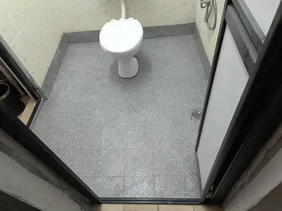 an overhead view of a bathroom with a toilet at Nuha Kulim Hitech Homestay Islamic in Kulim