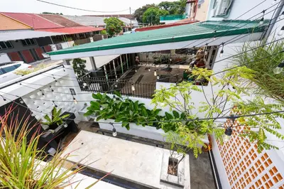 an overhead view of a building with plants at 35 Cozy Homestay with projector Pool BBQ evcharger in Ipoh