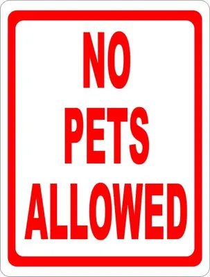 a red no pets allowed sign with the words no pets allowed at Sevenseas Family Home Copthorne Cameron Highland in Brinchang