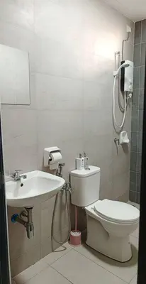 a bathroom with a toilet and a sink at feelslikehome Paloh Residence Ipoh-for 4 to 6pax in Ipoh