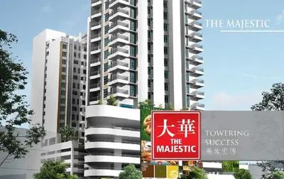 a rendering of a building with a sign in front of it at Ipoh The Majestic Imperial Tower Ipoh Town Centre, 3BR Fully Air Con Homestay in Ipoh