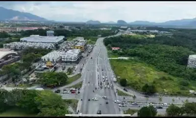 an aerial view of a road in a city at IPOH Sky Garden Residences, 31200 Chemor Ipoh in Chemor