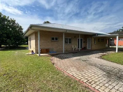 a house with a brick driveway in front of it at Orchard Lake House - Entire bungalow, 4 rooms, 9 beds, 13 persons in Behrang Hulu