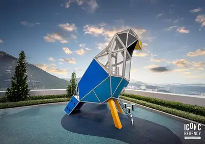 a rendering of a sculpture of a spaceship at Iconic Regency Service Residences, managed by Iconic Hotel in Bayan Lepas