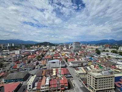 an overhead view of a city with buildings at Majestic The Imperial Tower - Ipoh in Ipoh