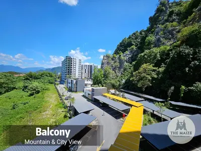 a view of a city with a mountain and city view at The Cove Hillside Residence Ipoh - Nostalgic Terracotta in Ipoh