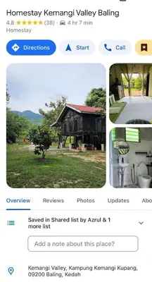 a screenshot of a webpage of a house at River Chalet Kemangi Valley Baling in Kampong Kemangi
