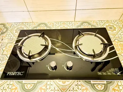 a pair of metal drums on a black box at Mossy Forest Family Retreat III, 2-8pax, Sunrise View, Cameron Highlands in Cameron Highlands