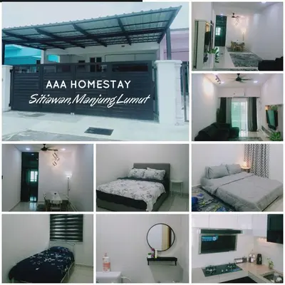 a collage of photos of aania homesay singapore moving launch at AAA homestay in Sitiawan