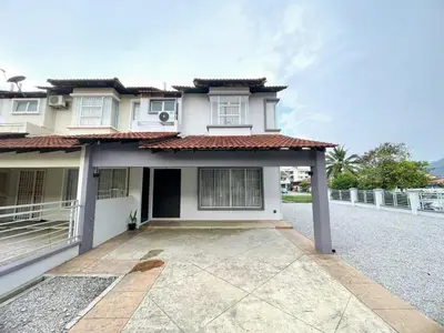 a house with a driveway in front of it at Cozy living 2 Storey Haus 4Room10Pax-Near Icon City in Bukit Mertajam
