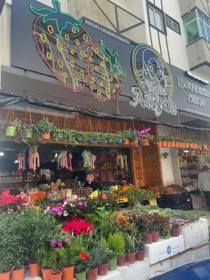 a flower shop with flowers and plants in pots at Adik Aisyah goldblack homestay cameron highlands in Tanah Rata