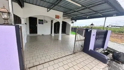 an entrance to a building with an open gate at Raintown House in Taiping
