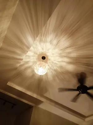 a ceiling with a chandelier in a room at Inap Kluster Height , Kuala Kangsar in Kuala Kangsar