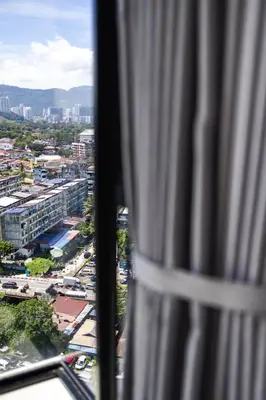 a view from a window of a city with buildings at Beacon Suites #Georgetown #FamilyStay #13A #Cozy in George Town