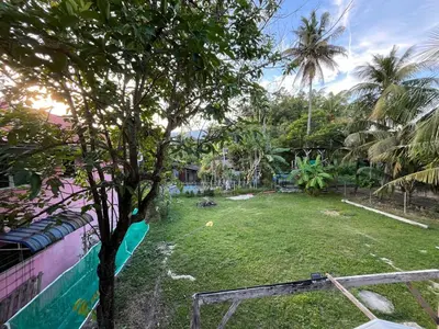 a yard with a tree and a fence at Villa Aman in Georgetown in George Town