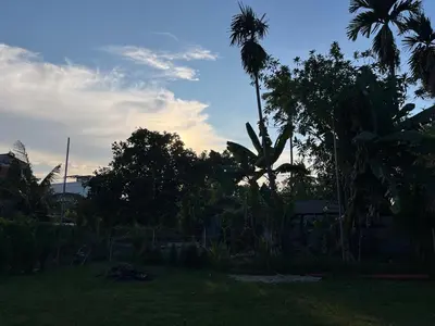 a view of a yard with trees and a sky at Villa Aman in Georgetown in George Town