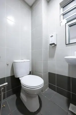 a bathroom with a toilet and a sink at Clover Nest Cozy & Stylish Studio Retreat Brinchang - Clover Home 2-03 in Brinchang