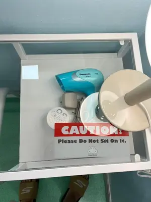 a model of a toy toilet in a box at Hippo House Taiping in Taiping