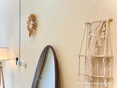 a mirror on a wall next to at Falim Residence Condo Ipoh with 2 Parking in Ipoh