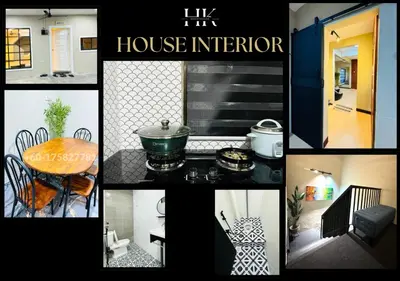 a collage of pictures of a house interior at Warisan Guest House Ipoh in Ipoh