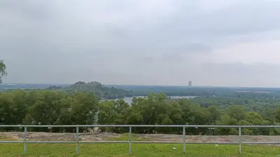 a view from the top of a hill with trees at Homestay Hill View Lumut in Lumut