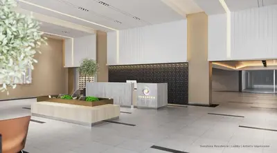 a rendering of a lobby of a hotel at Sunshine Residence Kekloksi View 2R 4pax in Ayer Itam