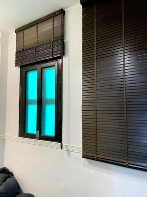 a room with a window with brown blinds at Bali Nordic American Guest House Style By Nest at Beach St George Town Penang in George Town