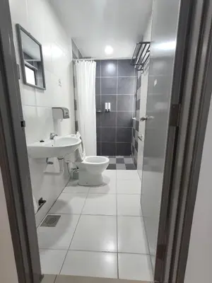 a bathroom with a toilet and a sink and a shower at Manhattan Condominium Ipoh' Rachel in Ipoh