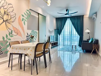 a dining room with a table and chairs at D'Festivo Residence Ipoh 3Bdr by PLY Home in Ipoh