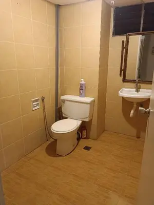 a bathroom with a toilet and a sink at Sri Sayang Resort Apartment in Batu Ferringhi
