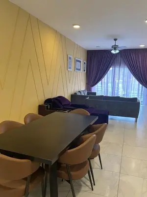 a dining room with a table and chairs and a piano at Adik Aisyah homestay quintet 7-2 in Tanah Rata