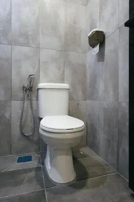 a bathroom with a toilet and a shower at Serene Nest Cameron Centrum Brinchang Clover Home A-1-15 B in Brinchang