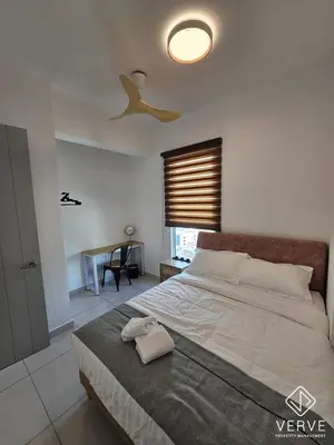 a bedroom with a large bed and a window at Ipoh Town ICC Premium Suites by Verve 2B2B in Ipoh