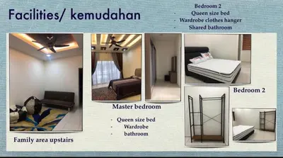 a collage of pictures of a room at Casa Innova Homestay, Bertam Penang in Kepala Batas