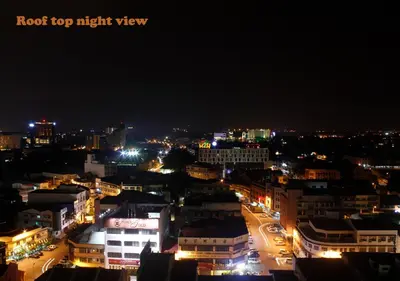a view of a city at night with lights at H2H - Majestic A19 stay station - 5pax in Ipoh