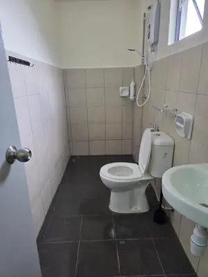 a bathroom with a toilet and a sink at QaiDaff Homestay CH in Cameron Highlands
