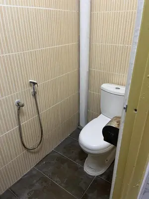 a bathroom with a toilet and a shower at Rest N Go CM in Ipoh