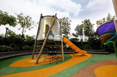 a playground with a slide in a park at M22 #CityView SeaView #Georgetown #35 in George Town